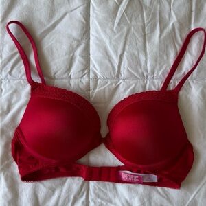 Victoria's Secret Ultimate Convertible Red Satin Push-Up Bra